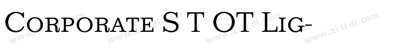 Corporate S T OT Lig字体转换